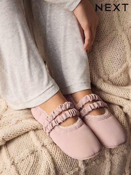 Pink Mary Jane Ballet Slippers (E69620) | £18