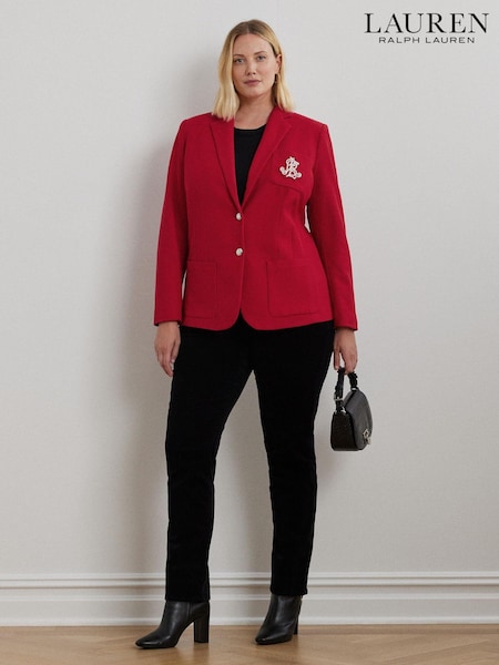 Lauren Ralph Lauren Curve Anfisa Crest Logo Blazer Jacket (E69902) | £259