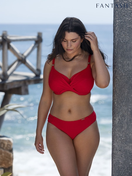 Fantasie Red Full Cup Ottawa Underwire Plunge Bikini Top (E70045) | £46