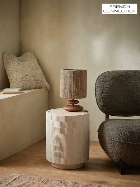 French Connection Natural Ari Storage Side Table (E70208) | £129