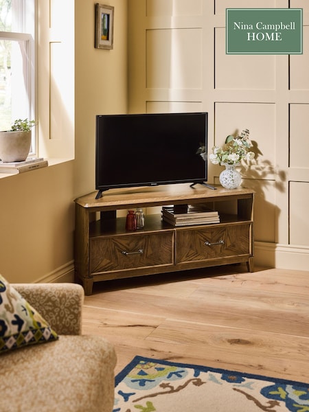 Nina Campbell Brown Corner Tedworth Up to 60 Inch TV Unit (E70209) | £599