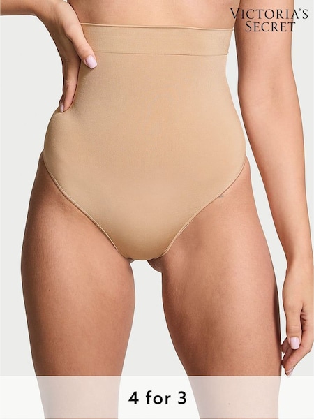 Victoria's Secret Praline Nude Thong Seamless Shaping High Waist Knickers (E70360) | £25