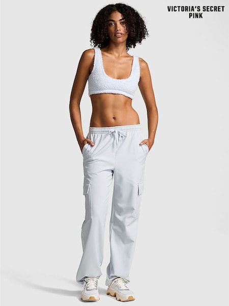 Victoria's Secret PINK Hydrangea Blue Fleece Cargo Trousers (E70410) | £59 - £60