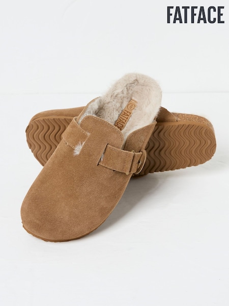 FatFace Elsie Brown Outdoor Slippers (E70451) | £42.50