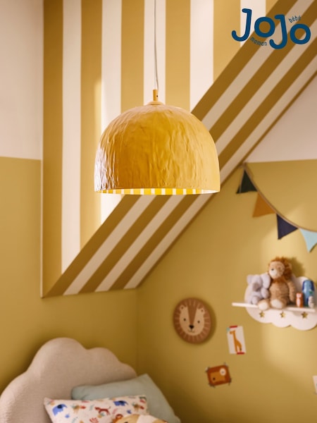 Jojo Maman Bébé Ochre Yellow Asta Stripe Pendant Light (E70797) | £85