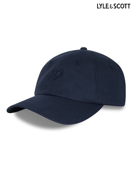 Lyle & Scott Blue Tonal Eagle Baseball 100% Cotton Cap (E70934) | £22