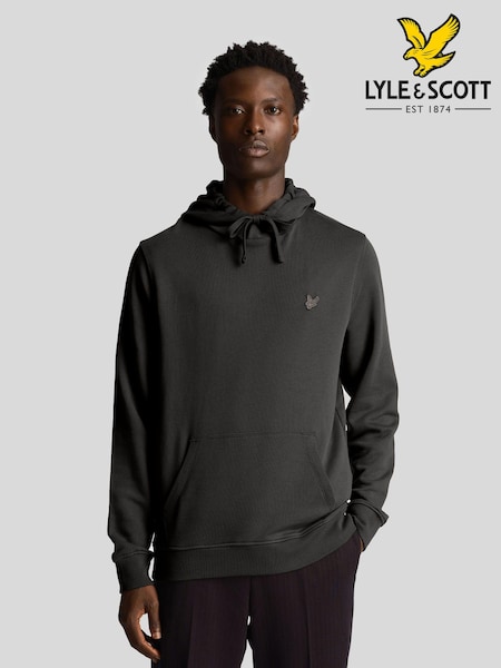 Lyle & Scott Grey Tonal Eagle Pullover 100% Cotton Hoodie (E70949) | £70