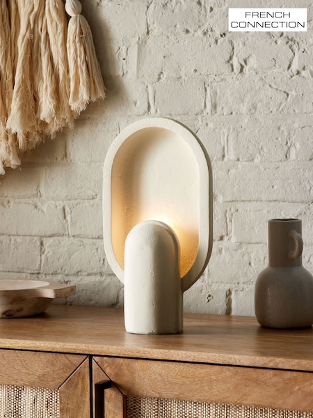 French Connection Cream Rapoko Blanc Table Lamp (E71215) | £115