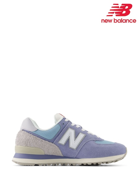 New Balance Blue & White Mens 574 Trainers (E71239) | £95