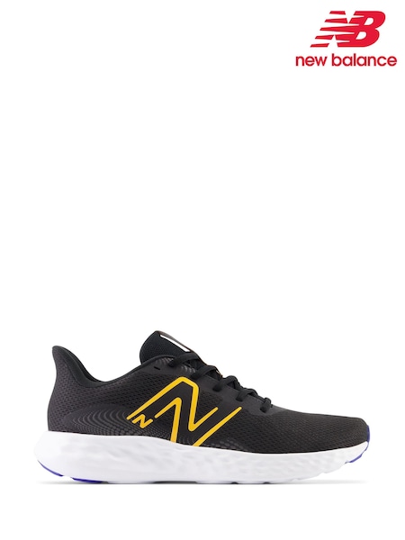 New Balance Black/Yellow Mens 411 Trainers (E71242) | £45