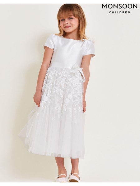 Monsoon Natural Petunia Embroidered Maxi Dress (E71413) | £58 - £68