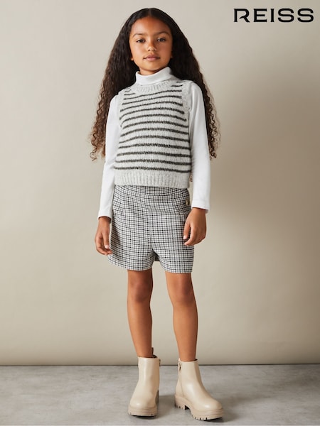Reiss Grey Venus 4-9 yrs Alpaca Blend Striped Vest (E71553) | £35