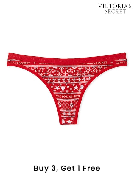 Victoria's Secret Red Fairisle Thong Knickers (E71643) | £9