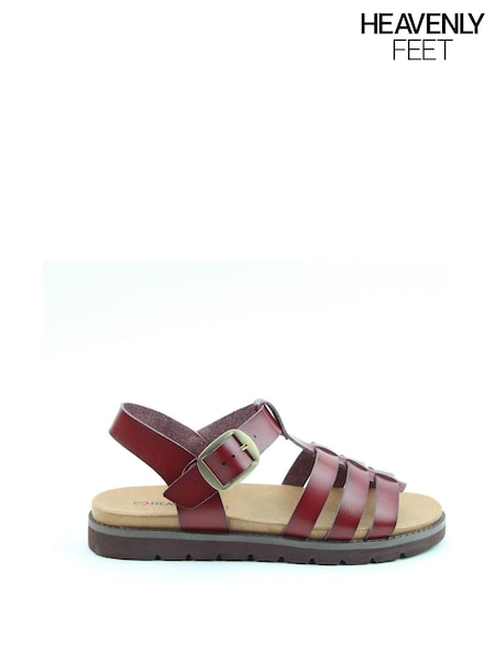 Heavenly Feet Red Redwood Saltwater Sandals (E72347) | £40