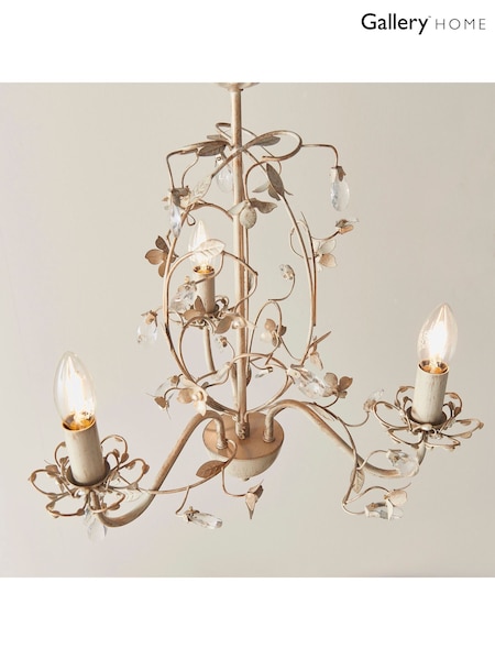 Gallery Home Gold Milford 3 Light Chandelier (E72630) | £143