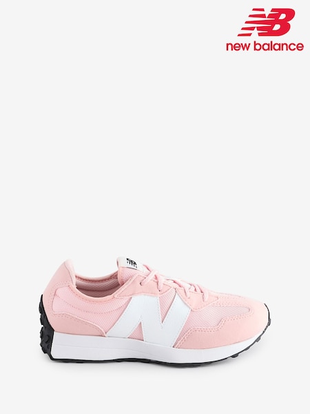 New Balance Pink/White Kids 327 Trainers (E72650) | £75