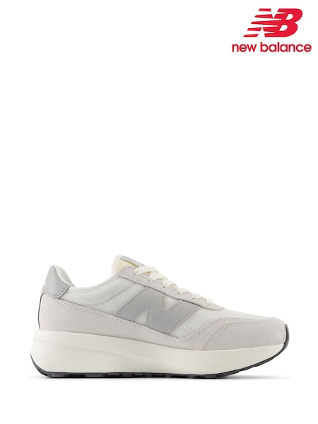 New Balance Grey/White Girls 370 Trainers (E72652) | £75