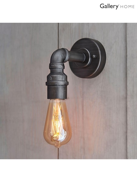 Gallery Home Silver Gordon Wall Light (E72719) | £27