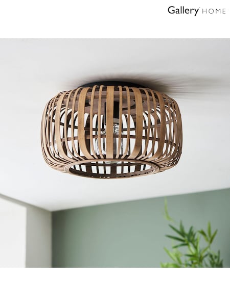 Gallery Home Natural Bamboo Imperial Ceiling Light (E72720) | £82