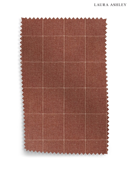 Terracotta Orange Carolyn Check Upholstery Swatch (E72918) | £0