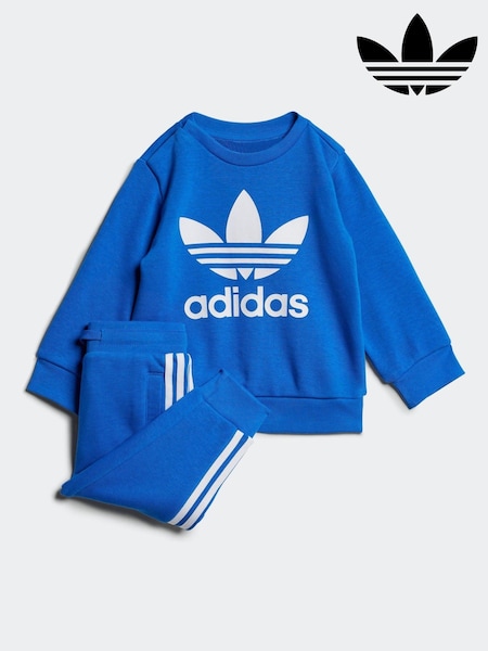 adidas Originals Blue Infant Sweatshirt and Joggers Set (E73156) | £35