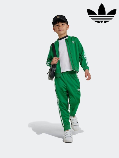 adidas Green Adicolor Kids SST Tracksuit (E73164) | £45