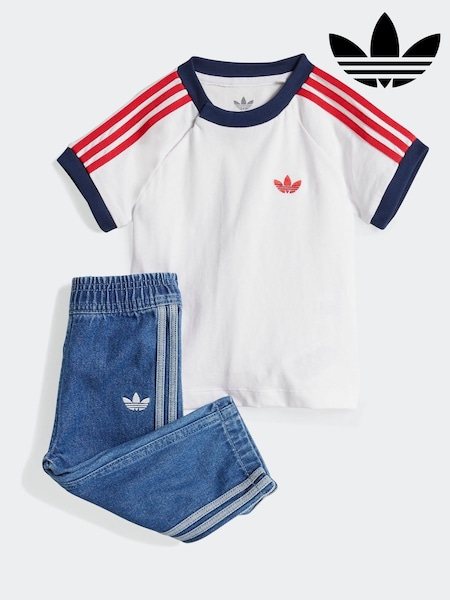 adidas originals Blue Denim 100% Cotton T-Shirt Set (E73176) | £35