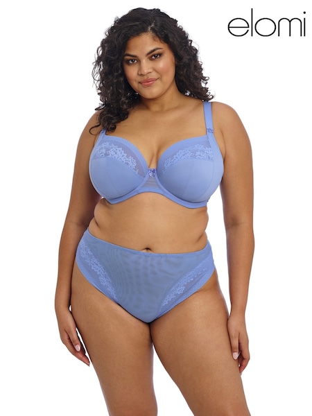Elomi Blue Cornflower Nerina High Leg Briefs (E73186) | £23