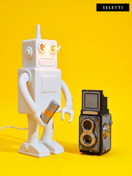 Seletti White Robot Porcelain Table Lamp (E73300) | £198