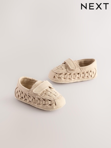 Neutral Woven Loafer Baby Shoes (0-24mths) (E73516) | £12