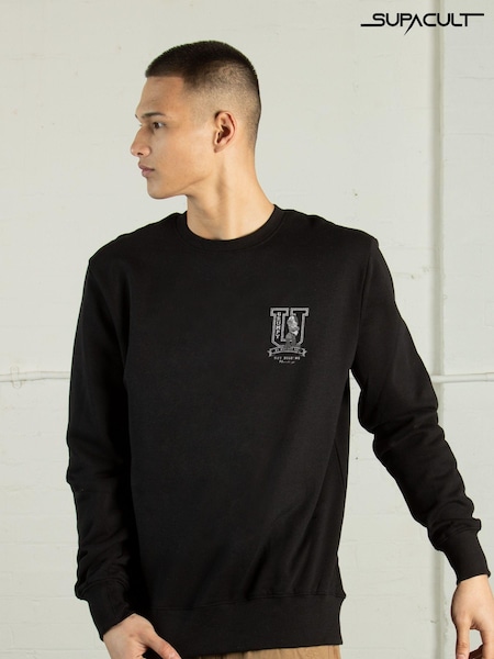 Supacult Black Snow White Grumpy Men Sweatshirt (E73626) | £70