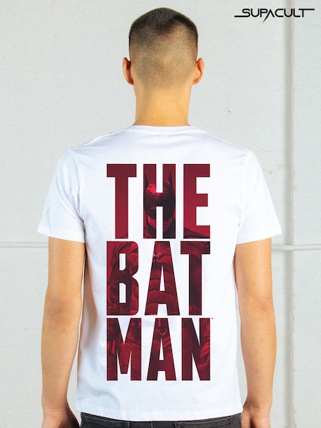Supacult White Batman Photo Inset Men T-Shirt (E73628) | £45