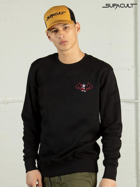Supacult Black Mickey Mouse Wave Men Sweatshirt (E73633) | £70