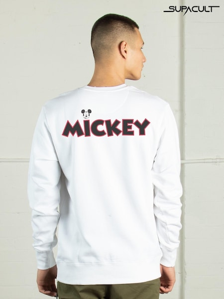 Supacult White Mickey Mouse Multi Mickey Men Sweatshirt (E73634) | £70