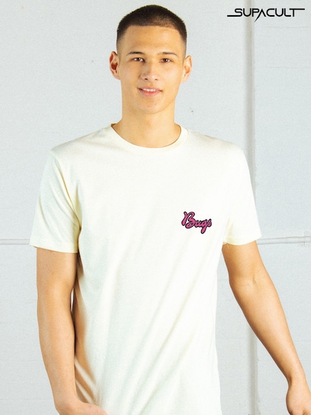 Supacult White Looney Tunes Bugs Bunny Baseball Men T-Shirt (E73652) | £40