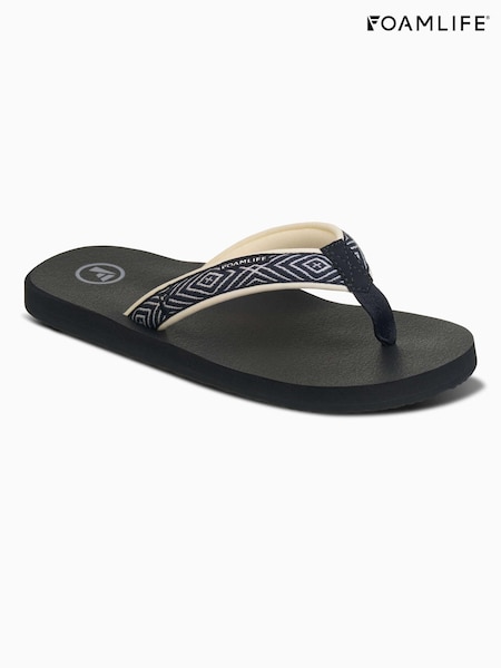 Foamlife Black Womens Yogi Flip Flops (E73665) | £35