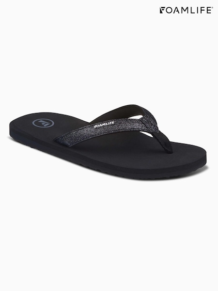Foamlife Black Womens Zani Flip Flops (E73669) | £30