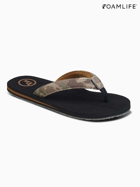 Foamlife Black Mens Pampa Artist Series Flip Flops (E73673) | £43