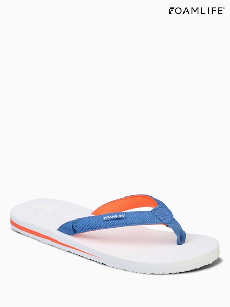 Foamlife White Sully Flip Flops (E73677) | £35