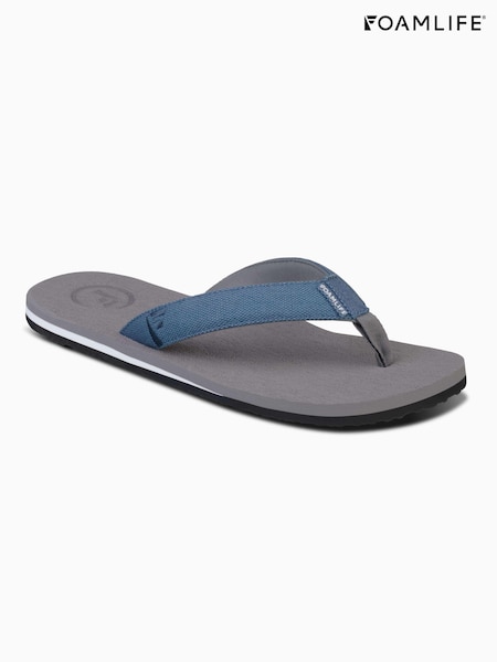Foamlife Grey Mens Sully Flip Flops (E73687) | £35