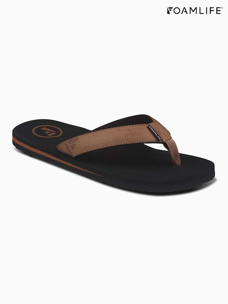 Foamlife Black Mens Seales Flip Flops (E73692) | £30