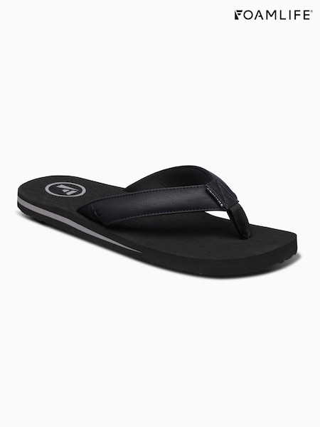 Foamlife Black Denim Mens Seales Flip Flops (E73697) | £30