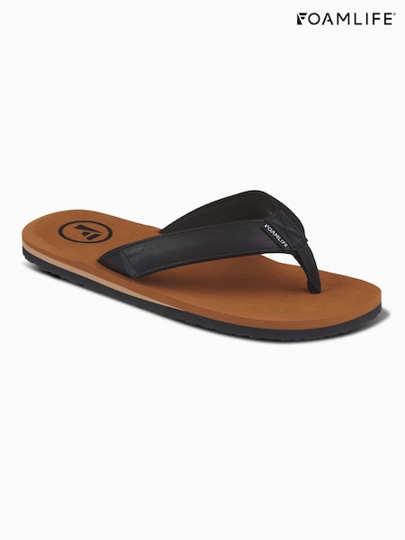 Foamlife Brown Mens Seales Flip Flops (E73700) | £30