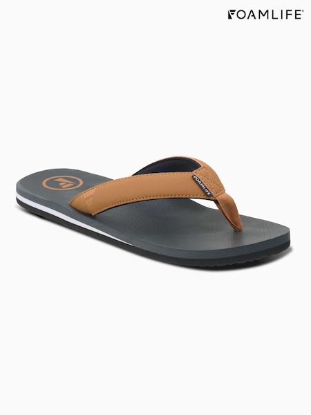 Foamlife Grey Mens Traa-SC Flip Flops (E73709) | £28