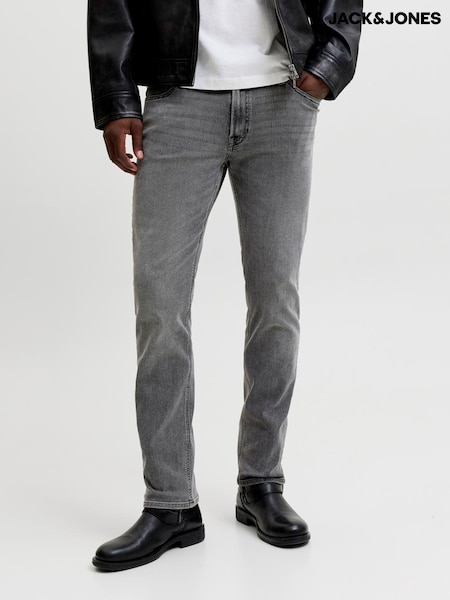 Grey - Regular Jack & Jones Clark Straight Fit Jeans