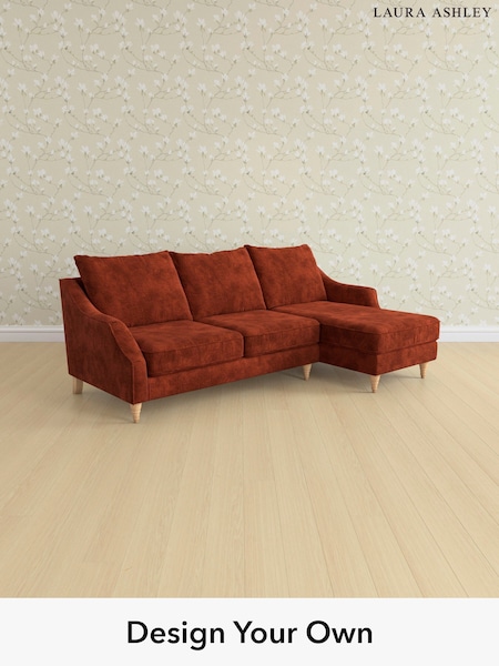 Kingsley Velvet/Terracotta Orange Beverley By Laura Ashley (E74021) | £2,275