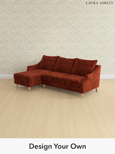 Kingsley Velvet/Terracotta Orange Beverley By Laura Ashley (E74021) | £2,275