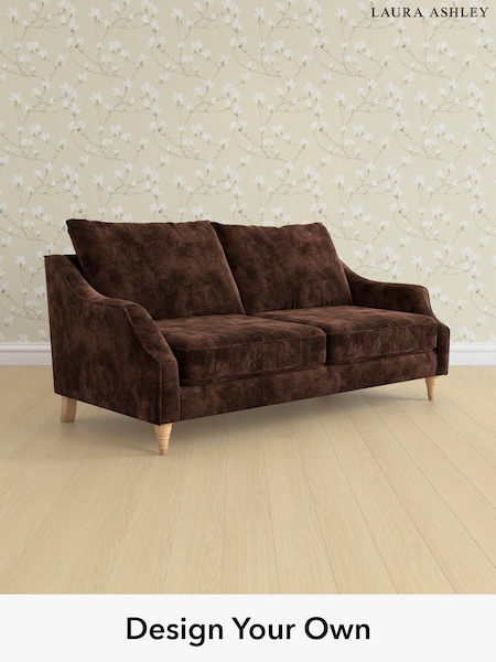 Kingsley Velvet/Chestnut Brown Beverley By Laura Ashley (E74022) | £1,500