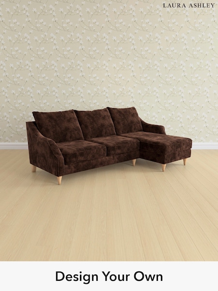 Kingsley Velvet/Chestnut Brown Beverley By Laura Ashley (E74022) | £2,275