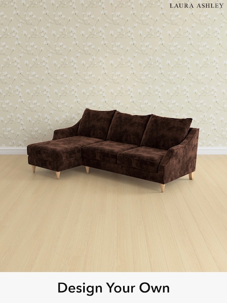 Kingsley Velvet/Chestnut Brown Beverley By Laura Ashley (E74022) | £2,275